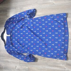 LAST CHANCE! Pink Owl | Nautical Anchor Print Dress S